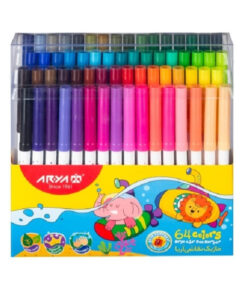 ماژیک رنگ آمیزی 64 رنگ آریا مدل طلقی کد 25